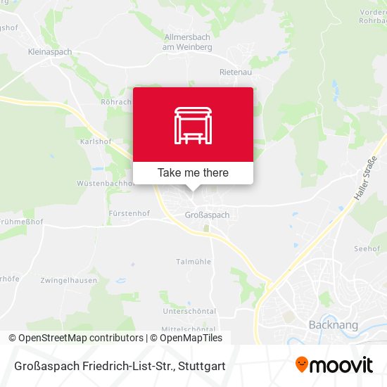 Карта Großaspach Friedrich-List-Str.