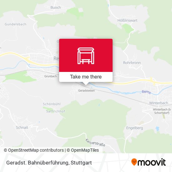 Geradst. Bahnüberführung map