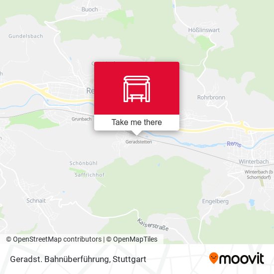 Geradst. Bahnüberführung map