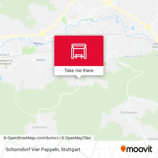 Карта Schorndorf Vier Pappeln