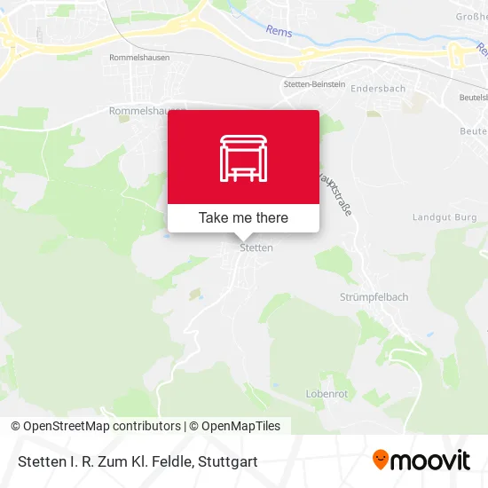 Карта Stetten I. R. Zum Kl. Feldle
