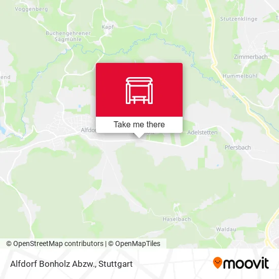 Карта Alfdorf Bonholz Abzw.
