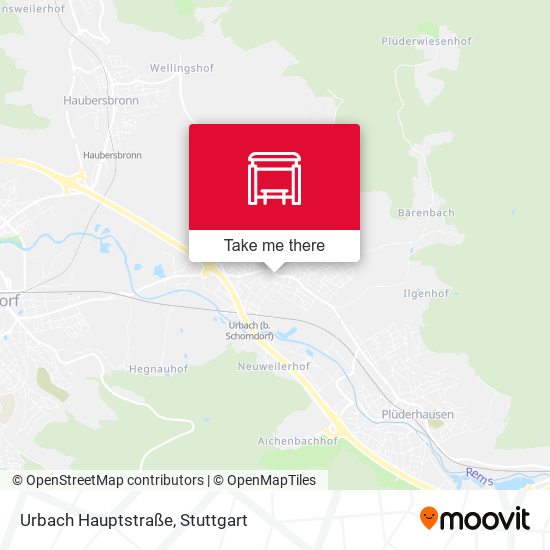 Urbach Hauptstraße map