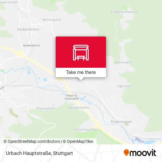 Карта Urbach Hauptstraße