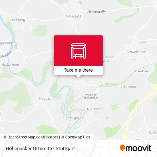 Карта Hohenacker Ortsmitte