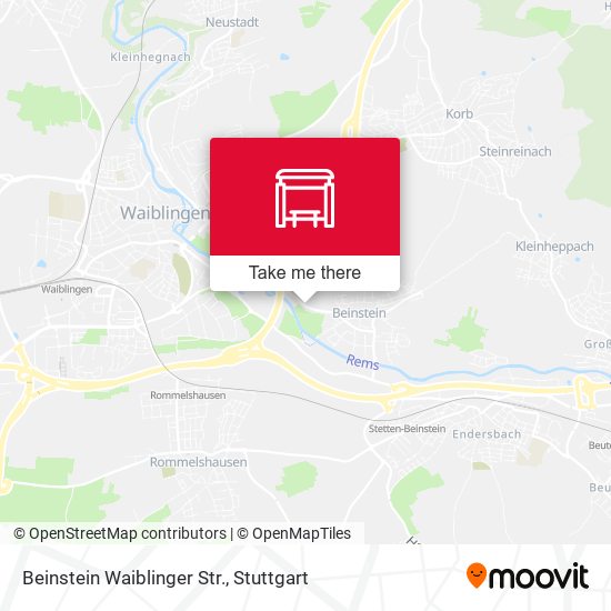 Beinstein Waiblinger Str. map