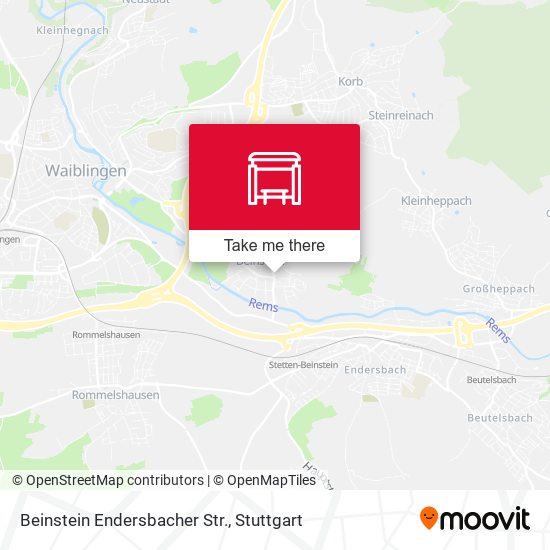 Beinstein Endersbacher Str. map