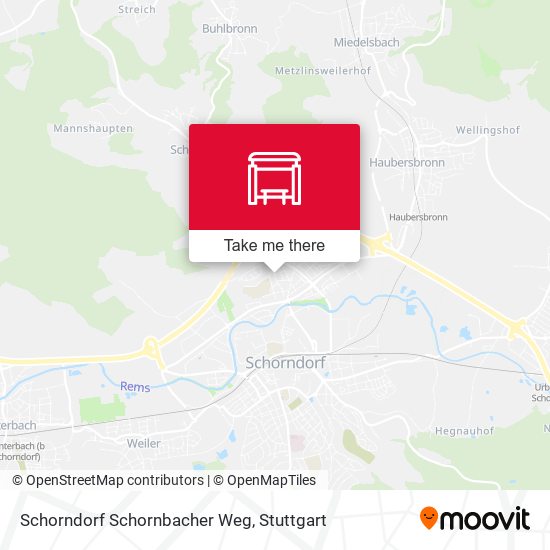 Карта Schorndorf Schornbacher Weg