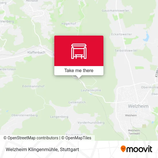 Карта Welzheim Klingenmühle