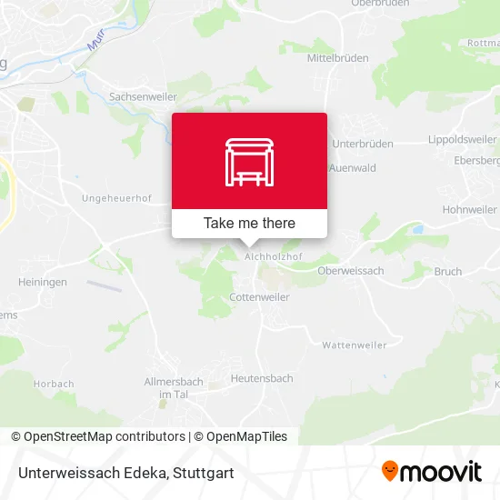 Карта Unterweissach Edeka