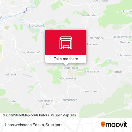 Карта Unterweissach Edeka