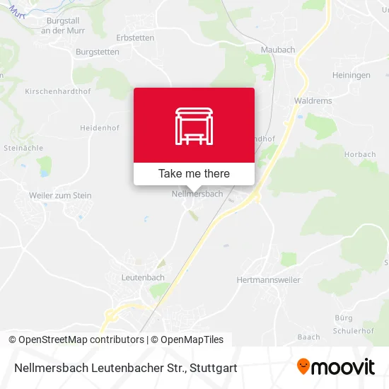 Карта Nellmersbach Leutenbacher Str.