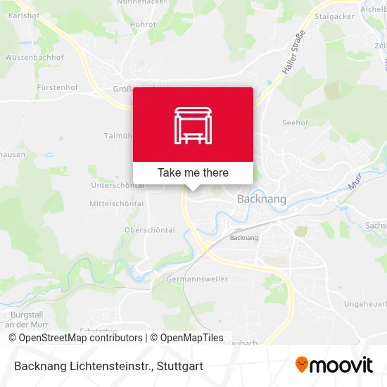 Backnang Lichtensteinstr. map