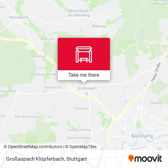 Карта Großaspach Klöpferbach