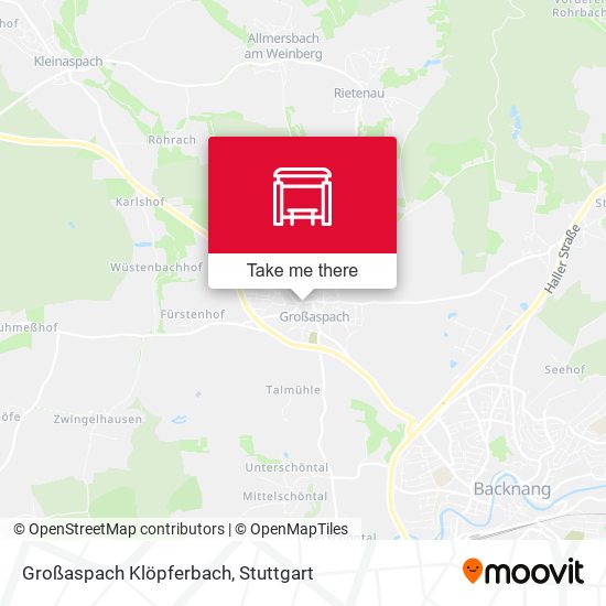 Карта Großaspach Klöpferbach