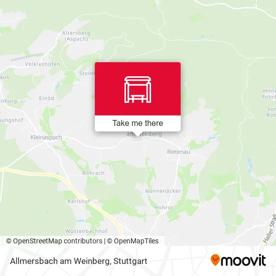 Карта Allmersbach am Weinberg