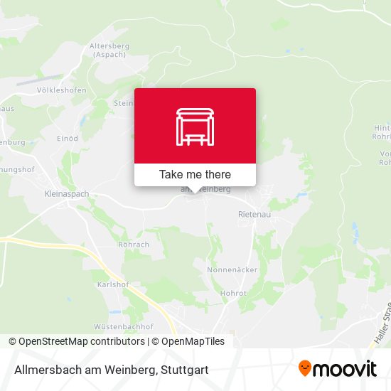 Карта Allmersbach am Weinberg