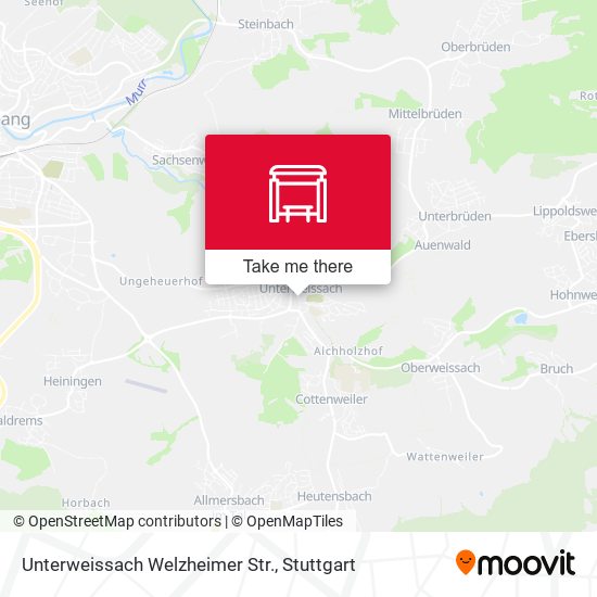 Unterweissach Welzheimer Str. map