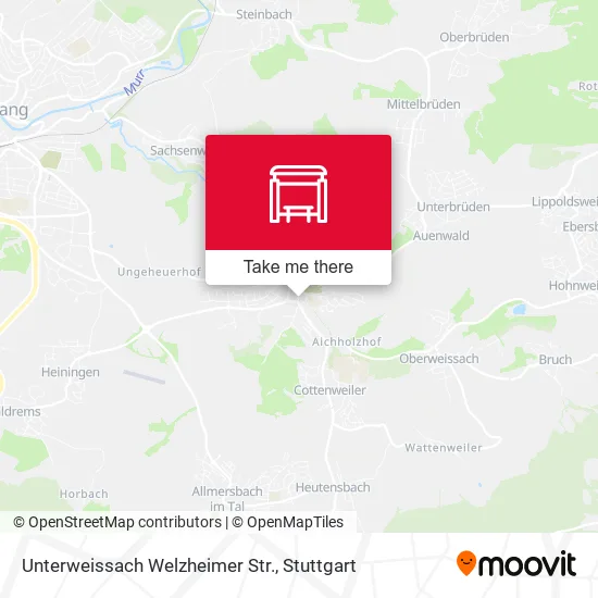 Карта Unterweissach Welzheimer Str.