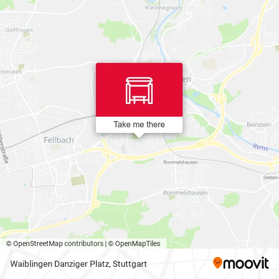 Карта Waiblingen Danziger Platz
