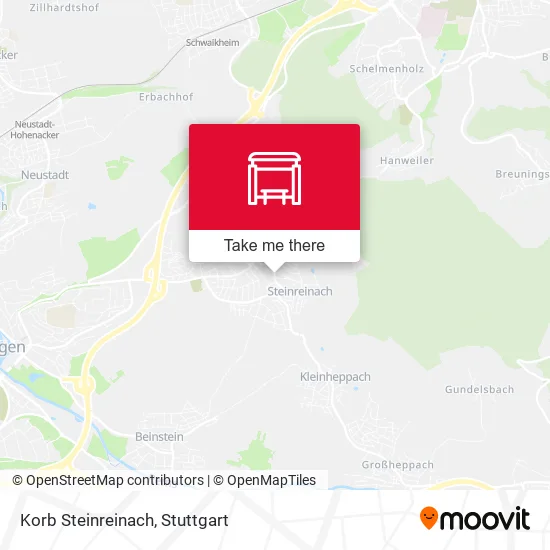 Korb Steinreinach map