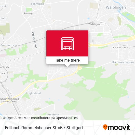 Fellbach Rommelshauser Straße map