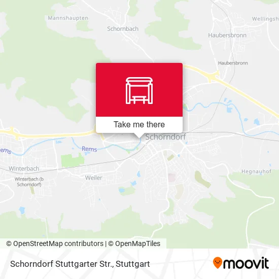 Карта Schorndorf Stuttgarter Str.
