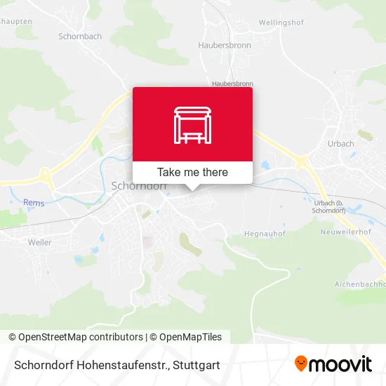 Карта Schorndorf Hohenstaufenstr.