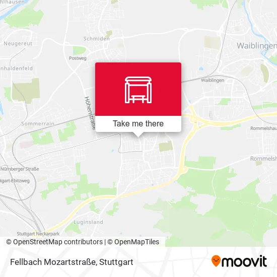 Карта Fellbach Mozartstraße