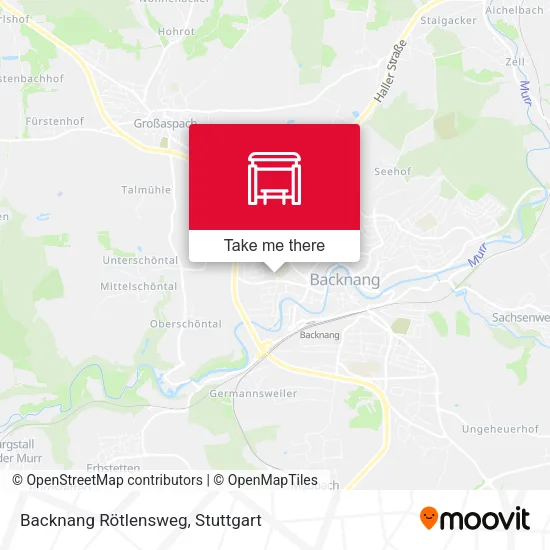 Карта Backnang Rötlensweg
