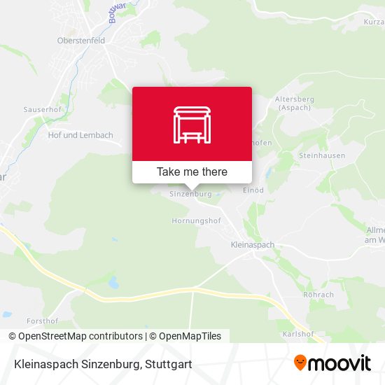 Kleinaspach Sinzenburg map