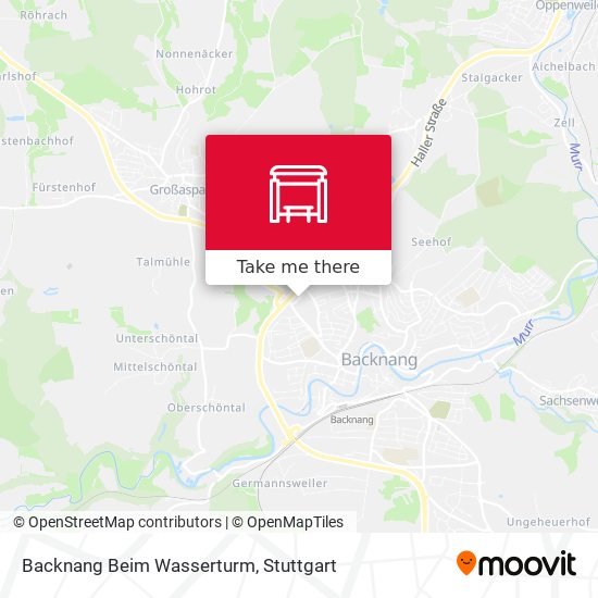 Backnang Beim Wasserturm map