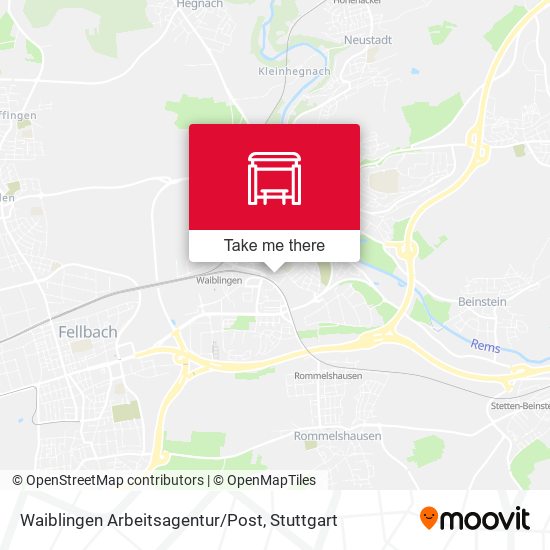 Карта Waiblingen Arbeitsagentur/Post