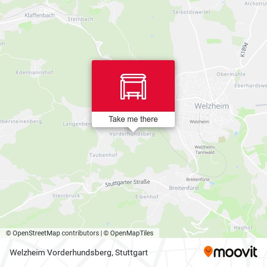 Welzheim Vorderhundsberg map