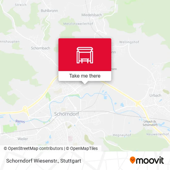 Карта Schorndorf Wiesenstr.