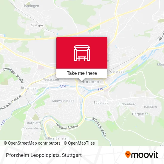 Карта Pforzheim Leopoldplatz