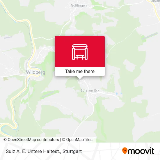 Карта Sulz A. E. Untere Haltest.