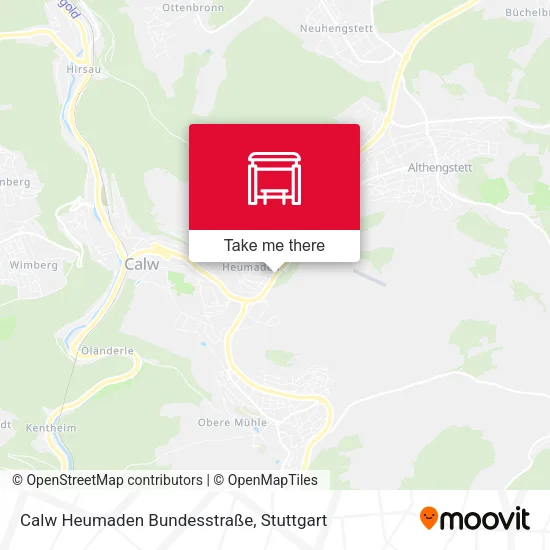 Карта Calw Heumaden Bundesstraße