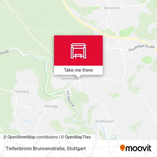 Карта Tiefenbronn Brunnenstraße