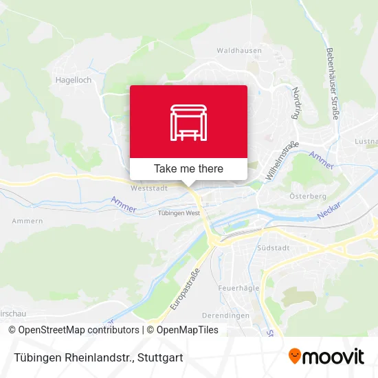Карта Tübingen Rheinlandstr.