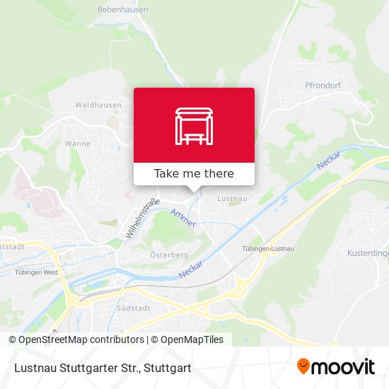 Lustnau Stuttgarter Str. map