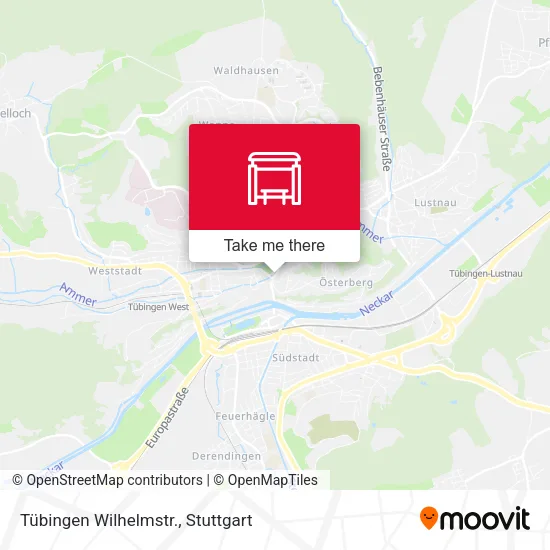 Карта Tübingen Wilhelmstr.