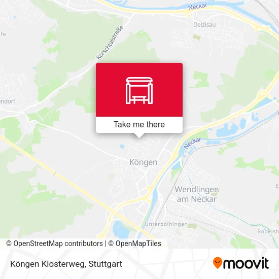 Карта Köngen Klosterweg