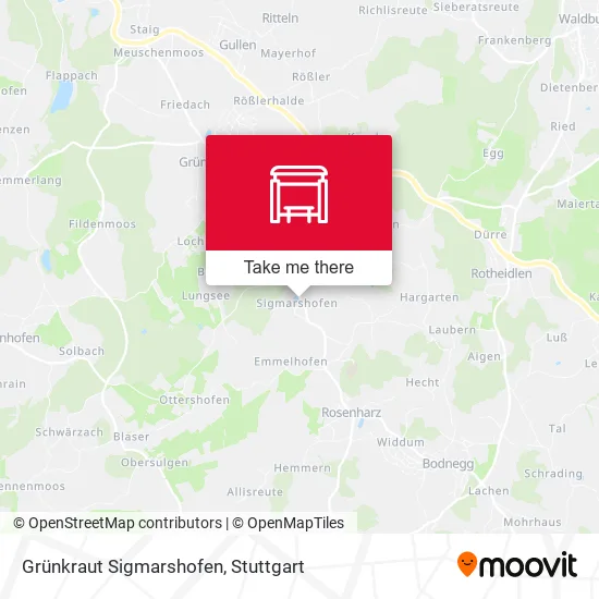 Карта Grünkraut Sigmarshofen