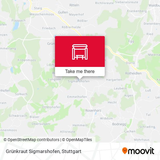 Карта Grünkraut Sigmarshofen