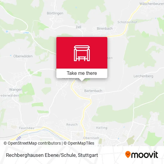 Карта Rechberghausen Ebene/Schule