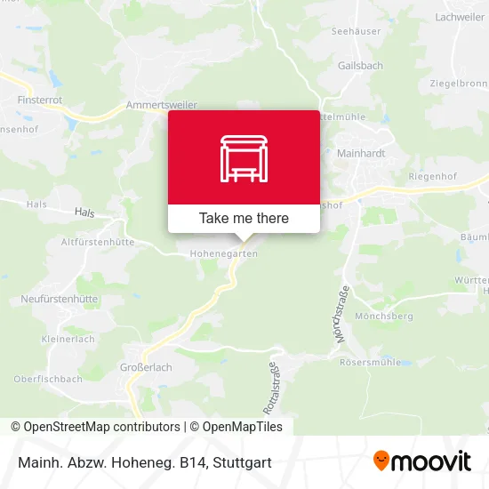 Карта Mainh. Abzw. Hoheneg. B14