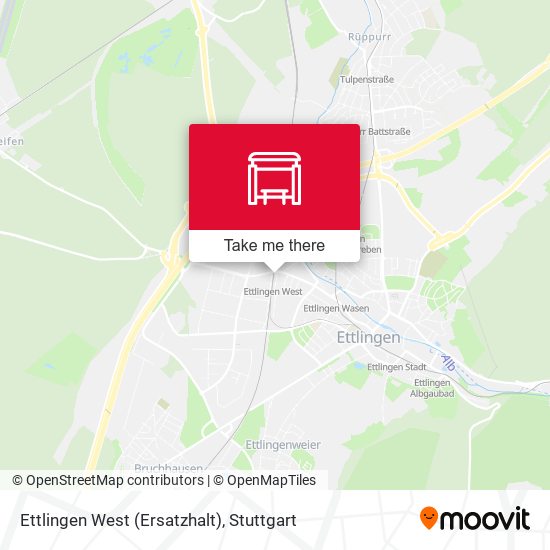 Ettlingen West (Ersatzhalt) map