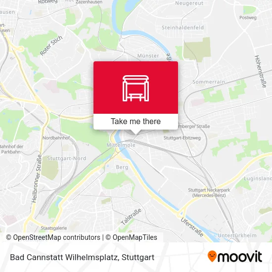 Карта Bad Cannstatt Wilhelmsplatz