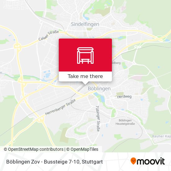 Карта Böblingen Zov -  Bussteige 7-10